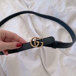 Gucci Black GG belt